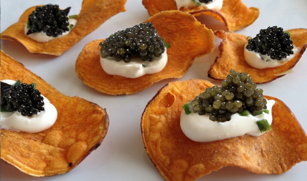 sweet potato with caviar