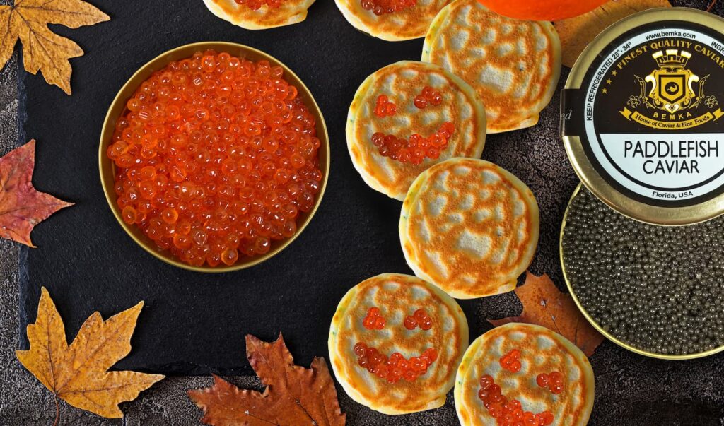 halloween caviar crakers